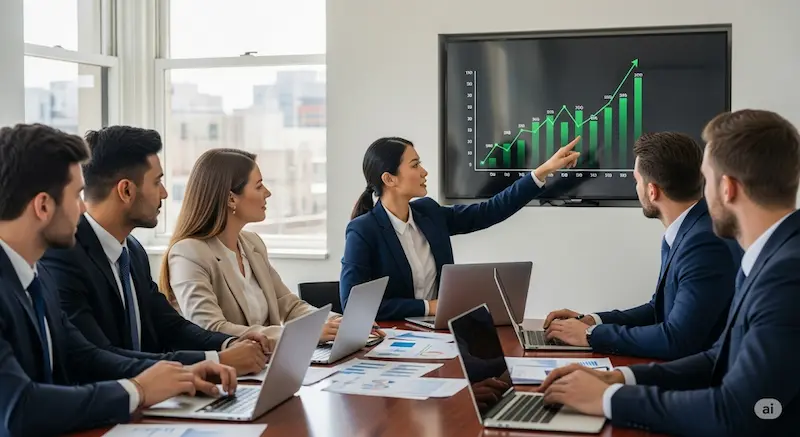 Fractional CFO providing financial planning and management support
