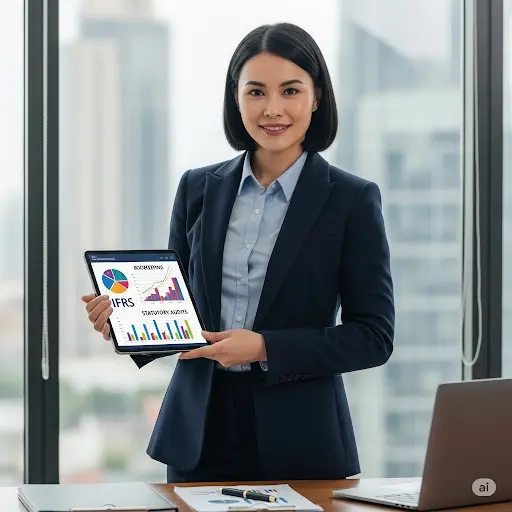 Accounting and audit services including bookkeeping, IFRS, and statutory audits