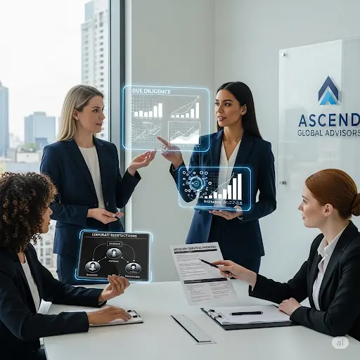 Business advisory services including valuation, due diligence, and restructuring”