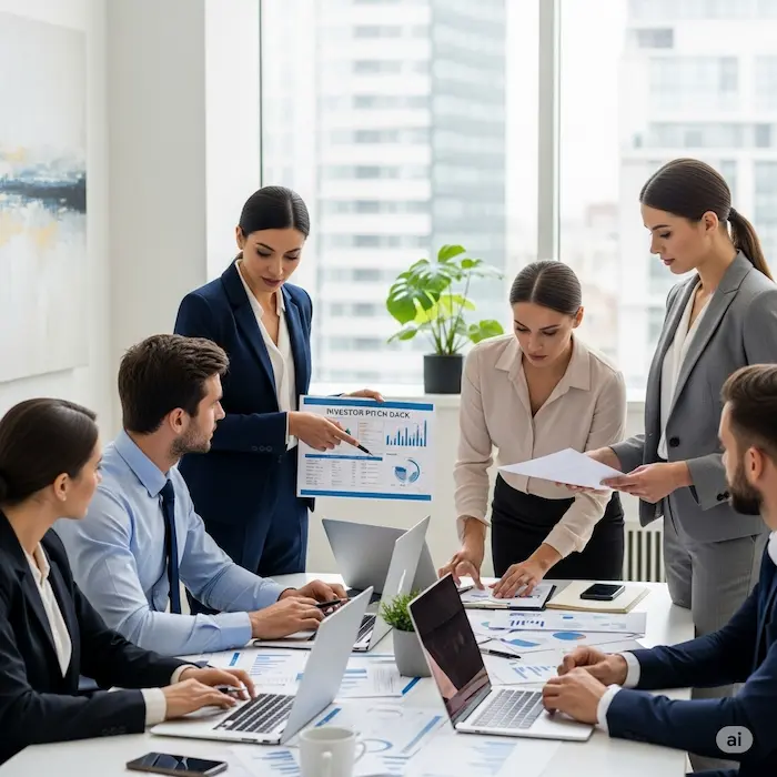 Fundraising support with investor pitch decks and financial models