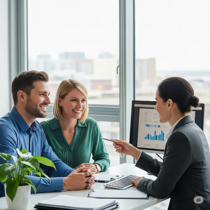 happy customer smiling on get the satisfied accounting services