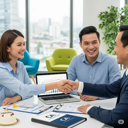 Happy clients on getting of loan 