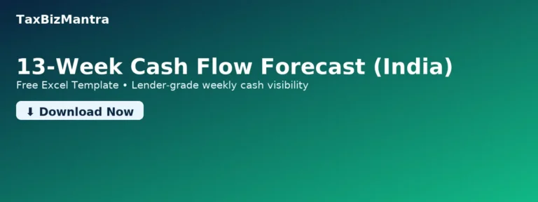 13-week cash flow forecast excel template