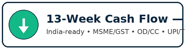 13-week cash flow forecast excel template download now