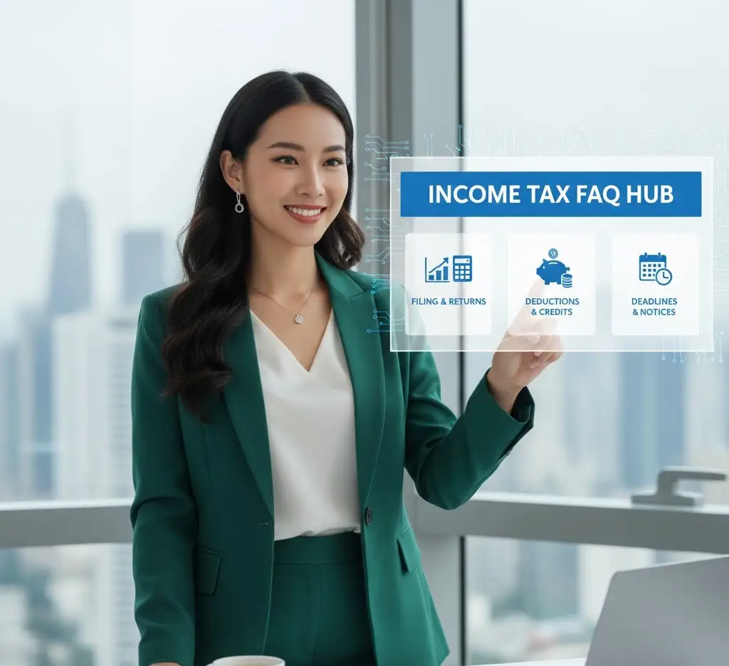 Income Tax FAQs India — computation of tax, ITR, TDS TCS, presumptive 44AD 44ADA 44AE, AIS TIS