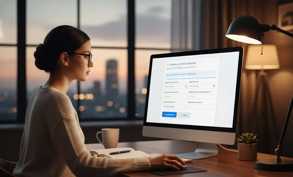 Section 234A Interest Calculator tool to compute late filing interest online