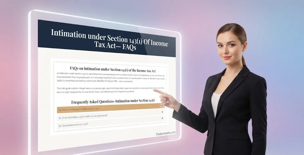 Intimation under Section 143(1) of Income Tax Act explained through FAQs