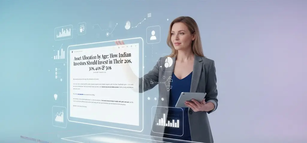 Asset allocation strategy based on age and life stage for Indian investors demonstrated by professional