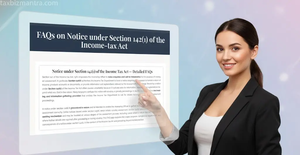 Income Tax assessment process involving Notice under Section 142(1)