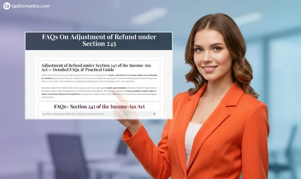 Adjustment of refund under Section 245 of the Income Tax Act explained through FAQs