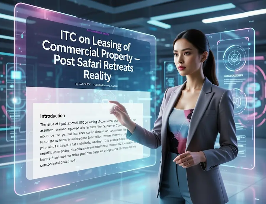 GST ITC on lease rentals of commercial property after Safari Retreats Supreme Court ruling