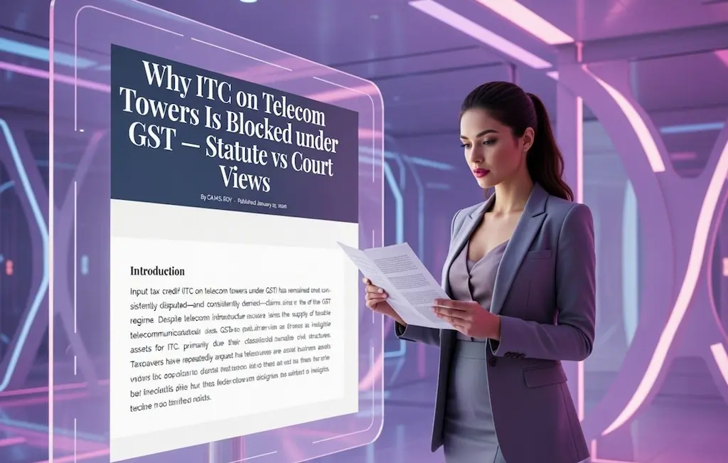 ITC on telecom towers gst