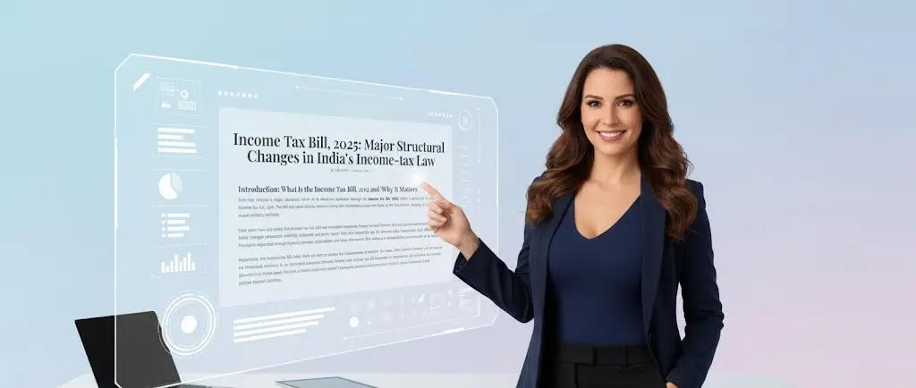 Visual representation of income-tax law restructuring in India under the Income-tax Bill, 2025