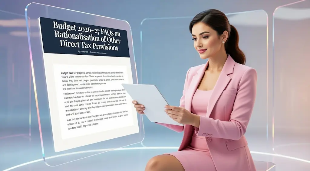 Budget 2026–27 direct tax rationalisation FAQs overview