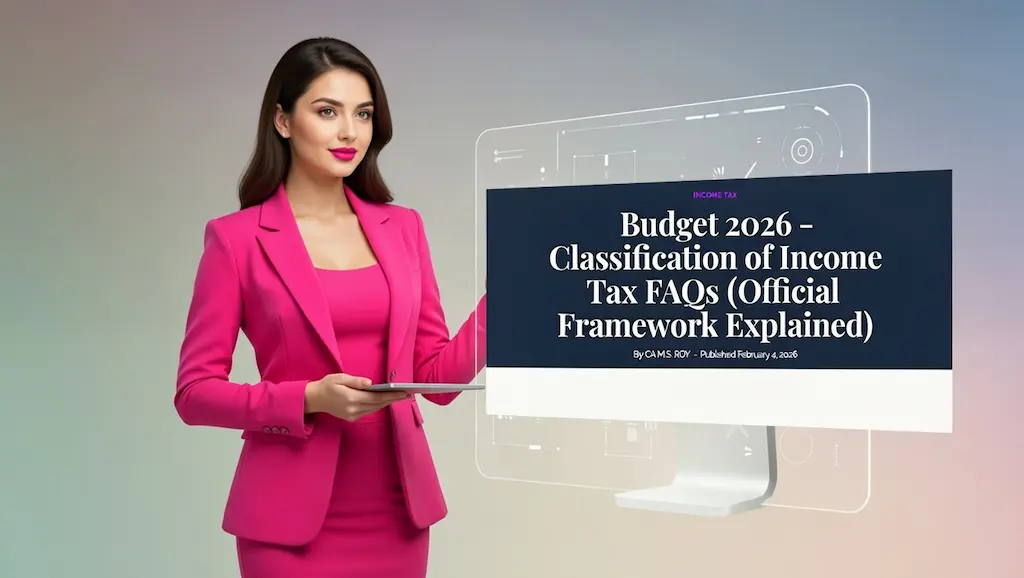 Budget 2026 – Classification of Income Tax FAQs demonstrating by professional