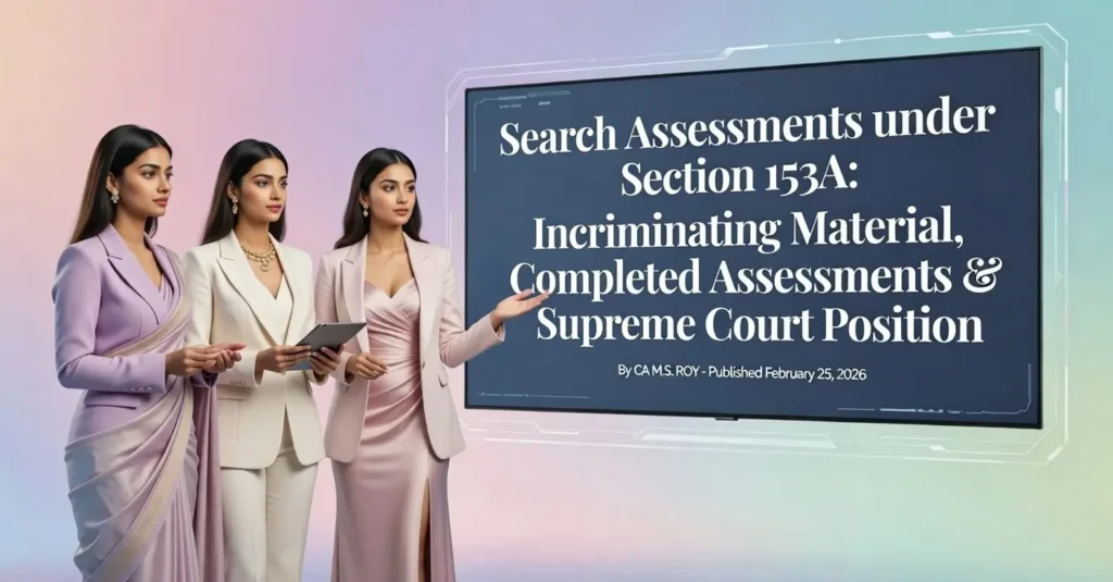 Search assessment under Section 153A and incriminating material rule explained with Supreme Court guidance