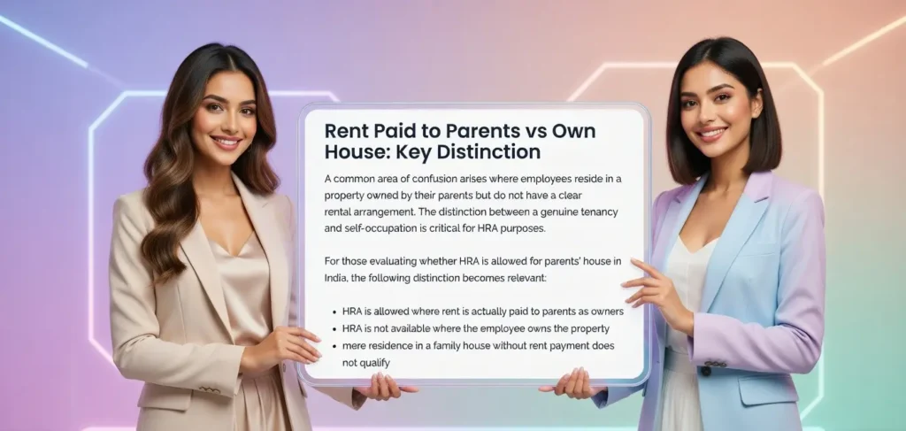 HRA rent paid to parents vs own house tax rules 2026 comparison