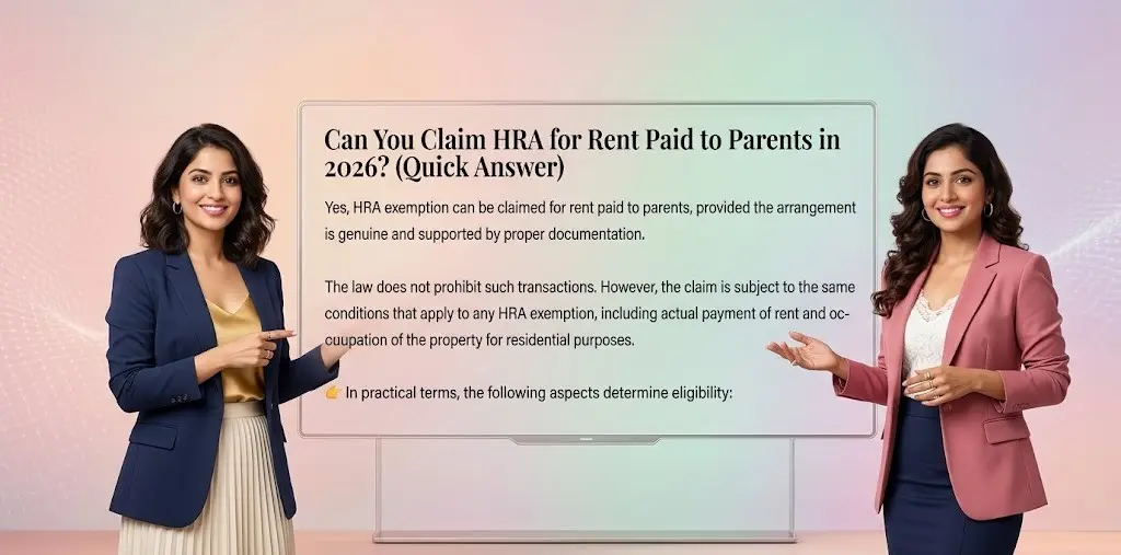 rent paid to parents HRA rules 2026 explained for salaried employees