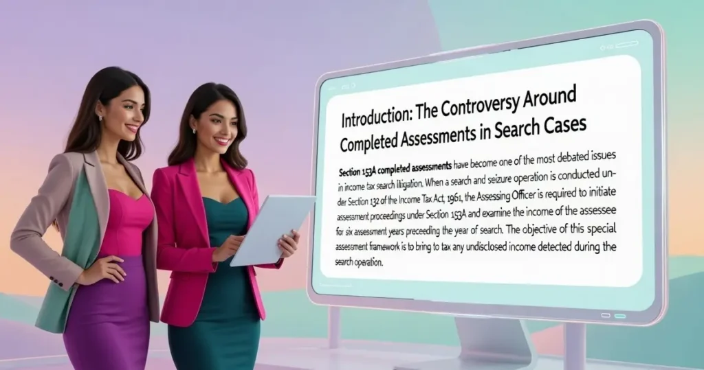 Section 153A completed assessments income tax case