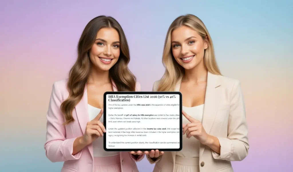 HRA exemption calculation example 2026 with salary and rent details