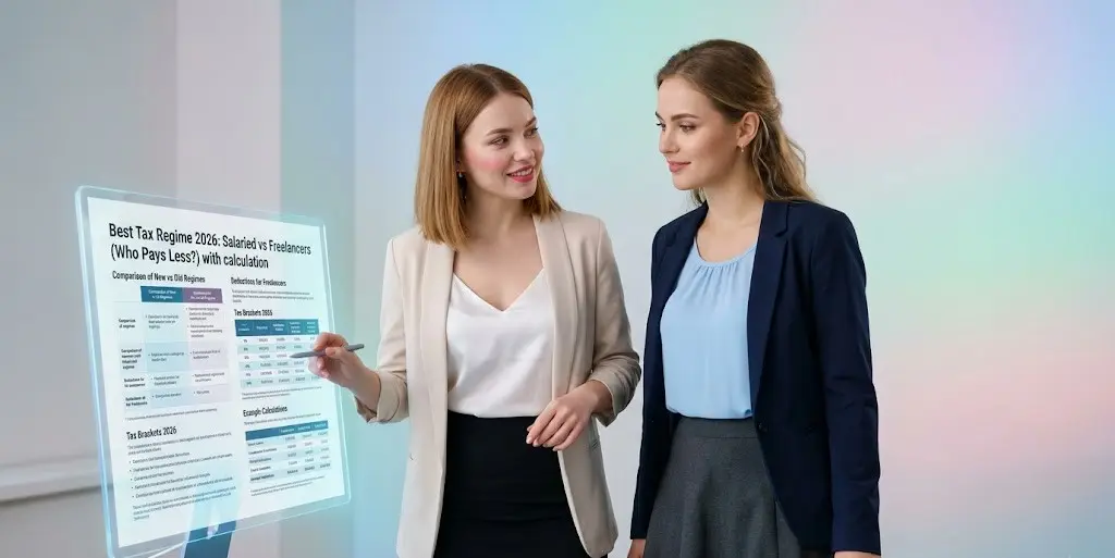 tax regime for freelancers and salaried employees in India Section 44ADA example