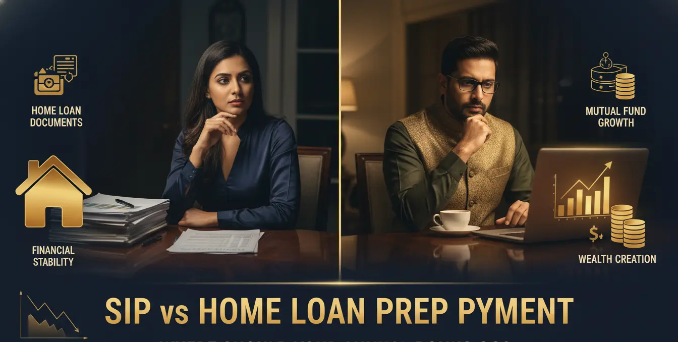 SIP vs home loan prepayment strategy for annual bonus in India