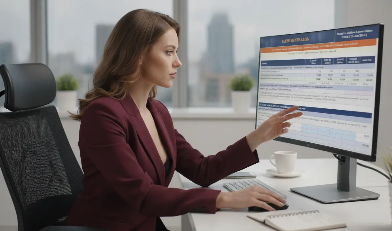 Advance Tax Calculator Interest Estimator for FY 2026-27 with 234B and 234C Interest Calculation