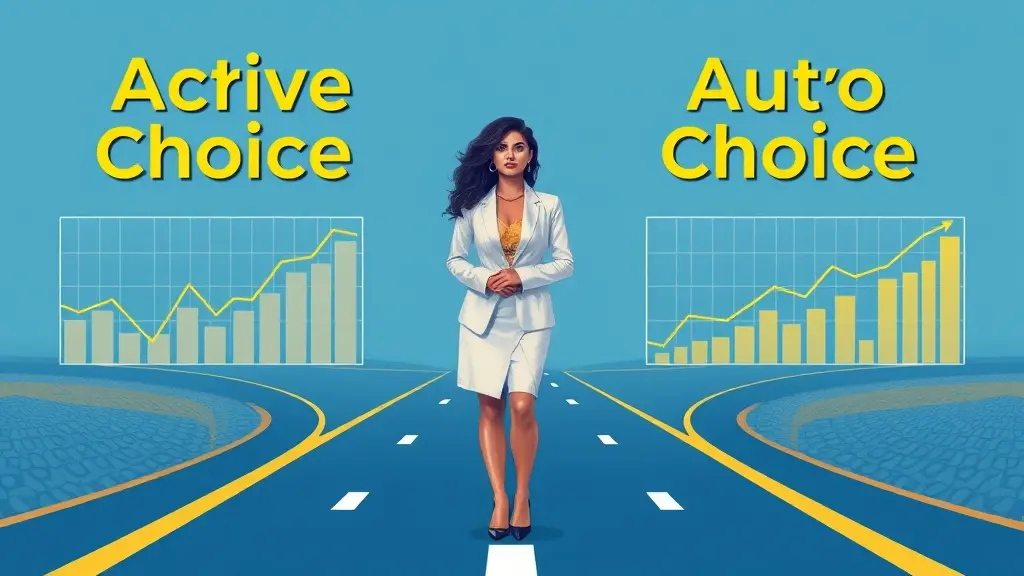 NPS Active Choice vs Auto Choice comparison showing investment allocation and retirement planning options