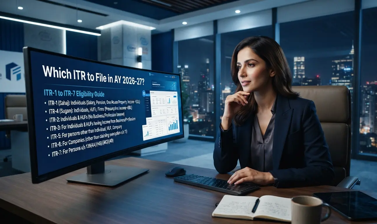 Which ITR to File for FY 2025-26 (AY 2026-27) complete guide