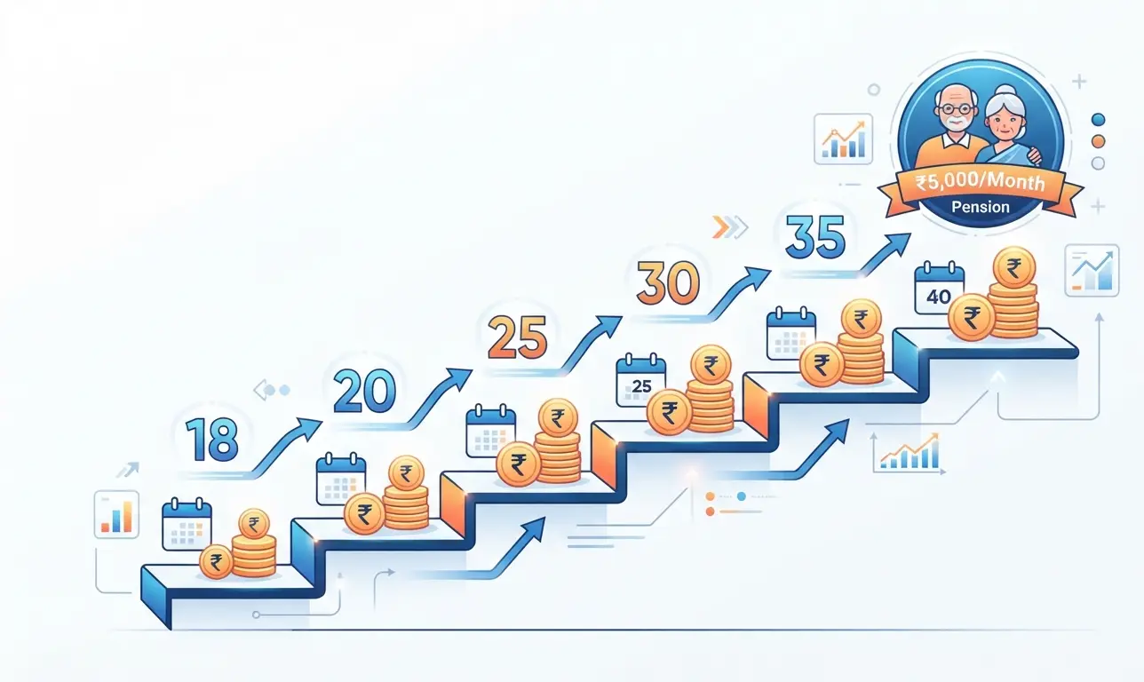 How Atal Pension Yojana works from enrolment and monthly contribution to guaranteed pension at age 60