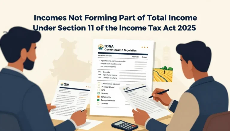 Incomes Not Forming Part of Total Income Under Section 11 of Income Tax Act 2025