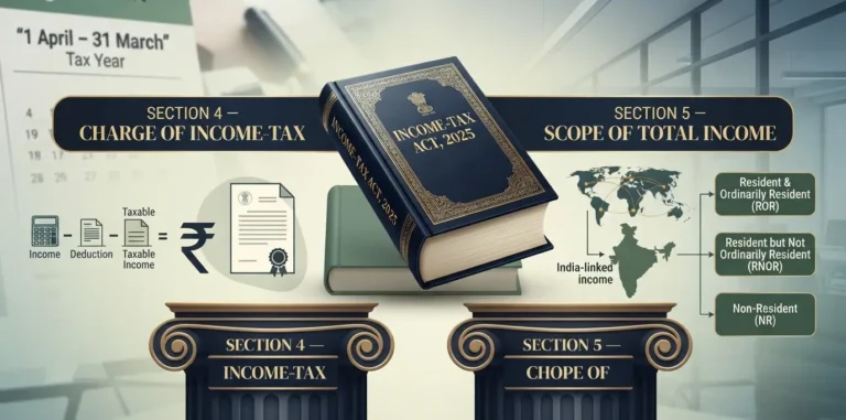 Sections 4 and 5 of the Income-tax Act 2025 explained: charge of income-tax and scope of total income