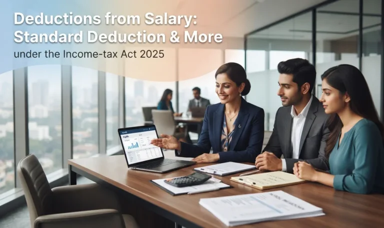 Corporate employee reviewing salary deductions and standard deduction under the Income-tax Act 2025