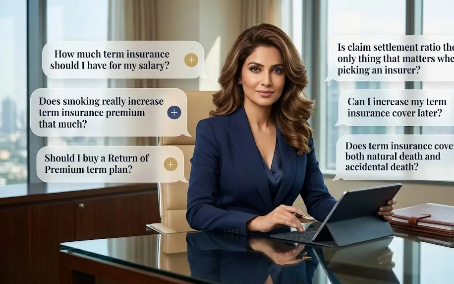 Frequently asked questions about term insurance cover and premium