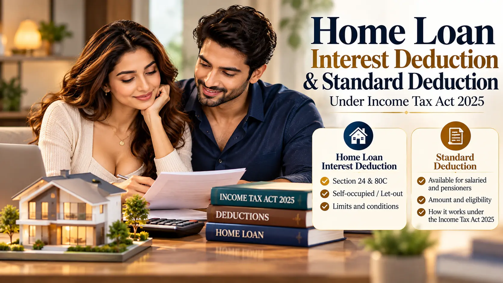 Home loan interest deduction and standard deduction under Income Tax Act 2025