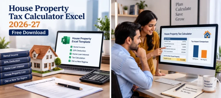 House Property Tax Calculator Excel 2026-27 for rental income and tax calculation