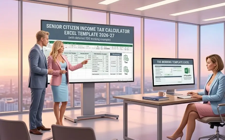 Key features of the Senior Citizen Income Tax Calculator Excel Template 2026-27