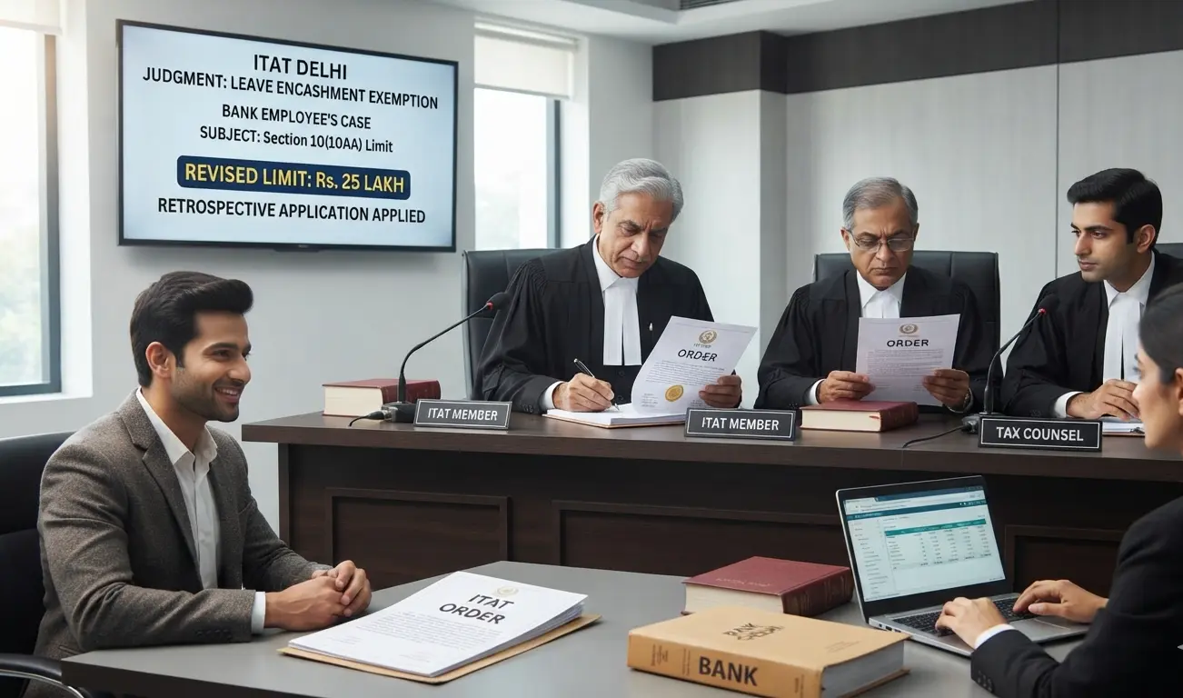 Leave Encashment Exemption for Bank Employees — ITAT Delhi