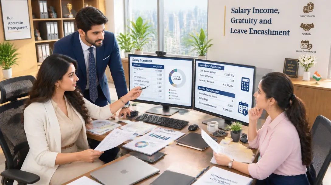 Salary income, gratuity and leave encashment in the Salary TDS Excel Template