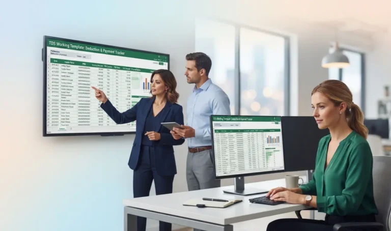 TDS Working Excel Template – TDS Deduction & Payment Tracker 2026-27