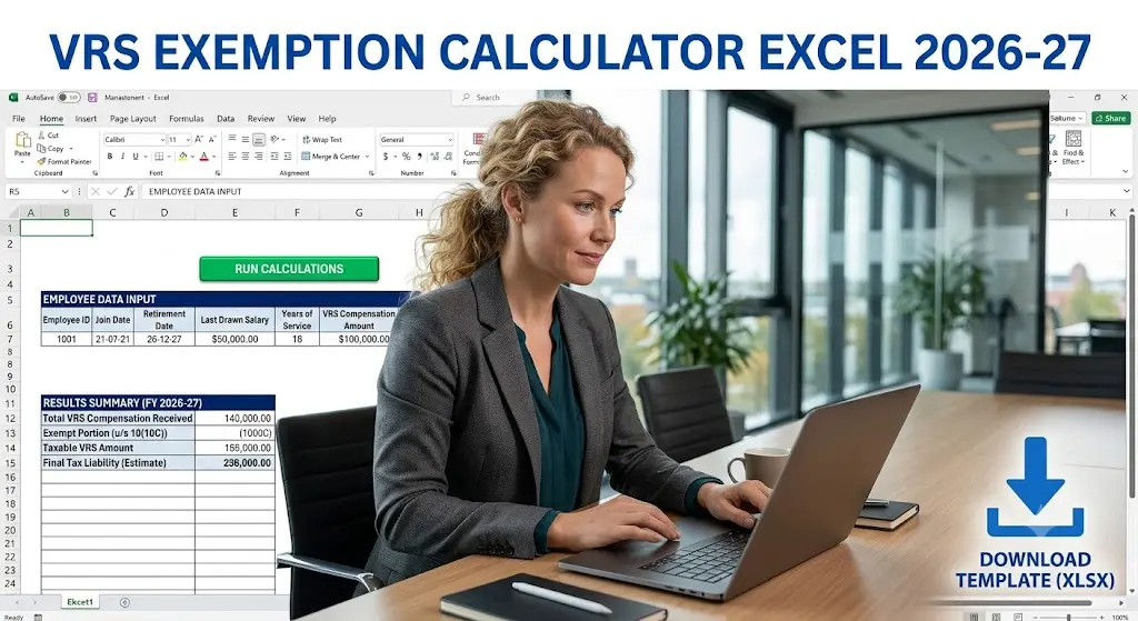 Download Free VRS Exemption Calculator Excel Template for Tax Year 2026-27