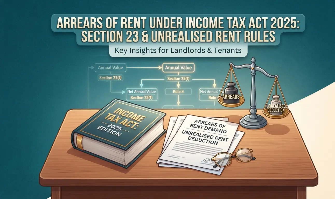 Arrears of Rent Under Income Tax Act 2025 and section 23 of income tax act