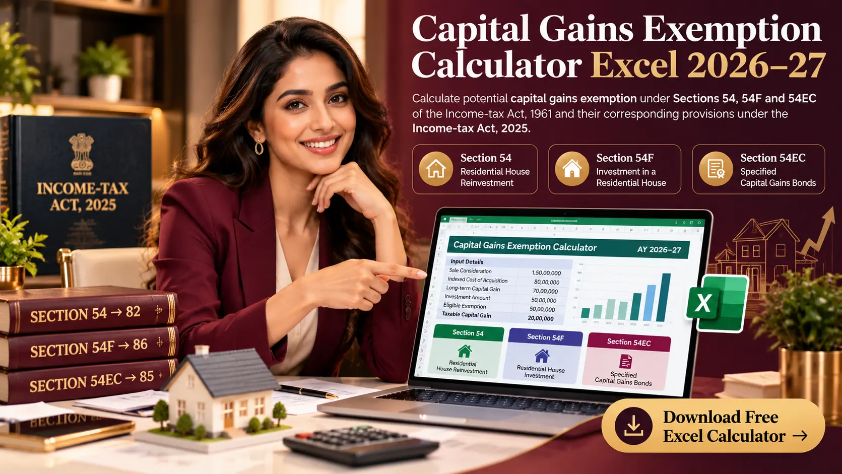 Capital Gains Exemption Calculator Excel Template 2026–27 Capital Gains Exemption Calculator Excel Template 2026–27
