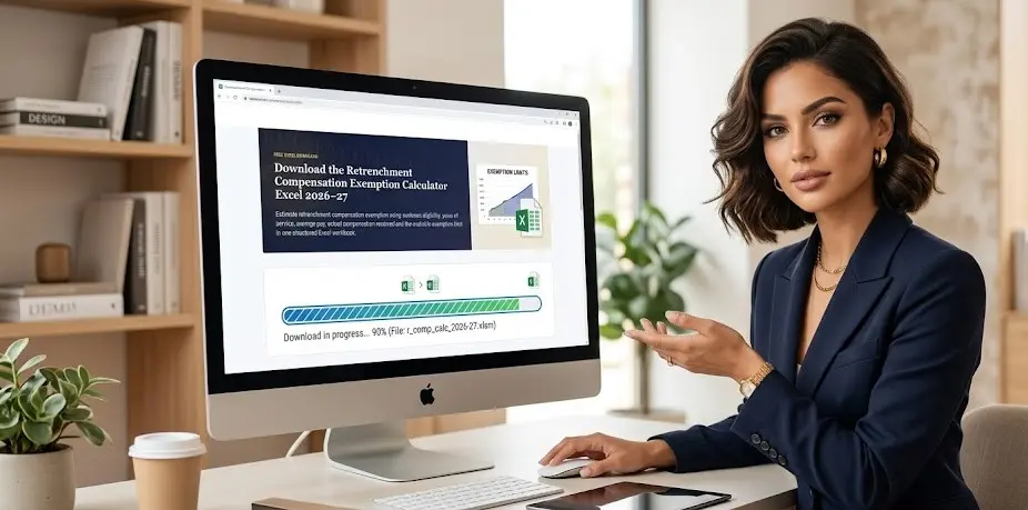 Download Retrenchment Compensation Exemption Calculator Excel template for Tax Year 2026–27