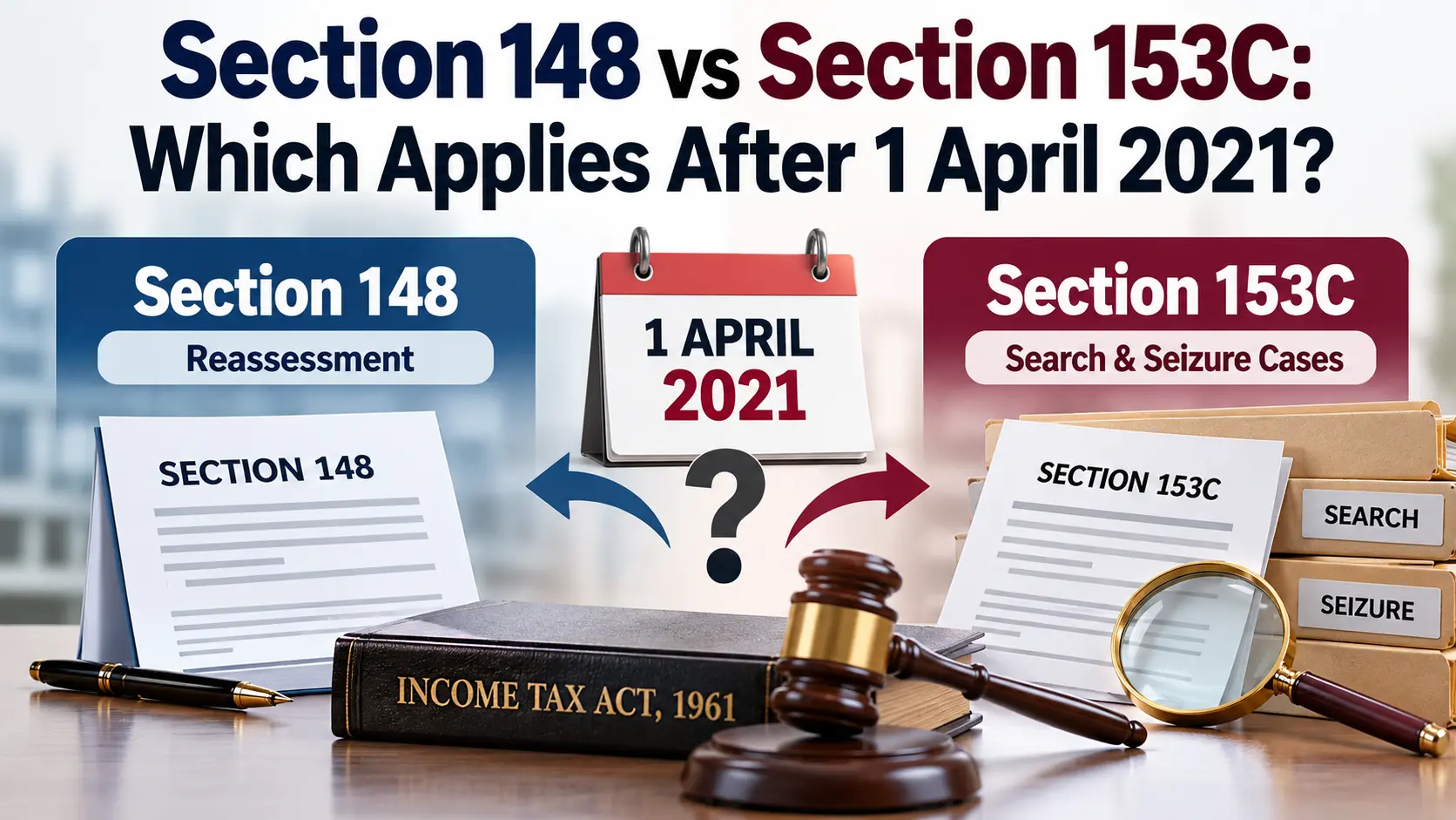 Section 148 vs Section 153C under the Income Tax Act, 1961, after 1 April 2021 – reassessment and search and seizure cases