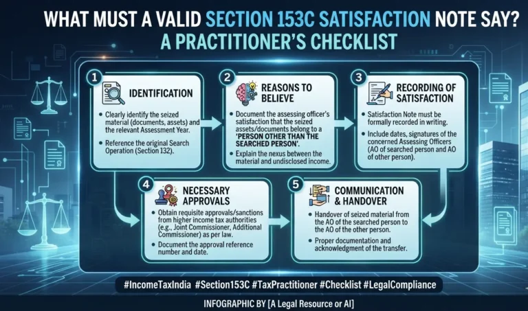 Section 153C Satisfaction Note – Checklist for Tax Practitioners