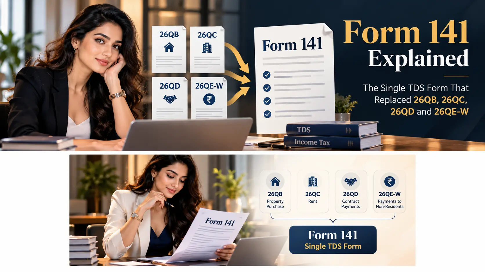 Form 141 explained – new single TDS form replacing Forms 26QB, 26QC, 26QD and 26QE-W.